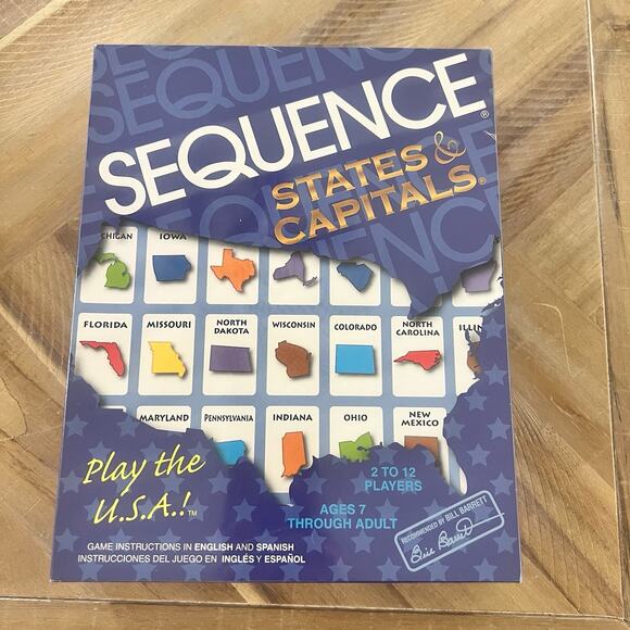 Jax | Games | Sequence States Capitals Board Game Jax Educational ...
